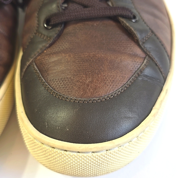Louis Vuitton Mens Size 11 High Top Brown Sneaker - Picture 4 of 14